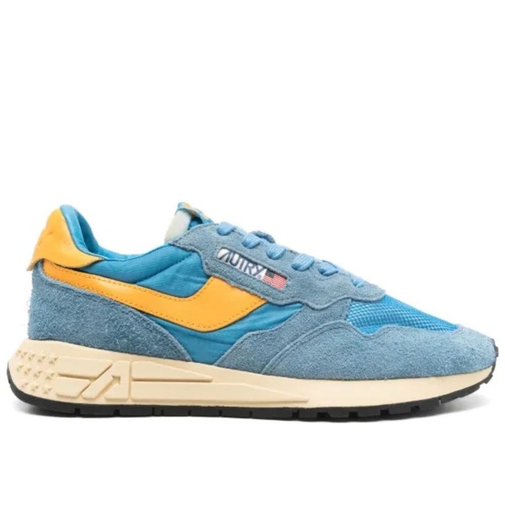Autry Reelwind Blue and Yellow Sneakers
